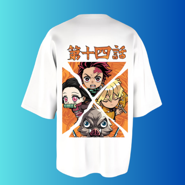 four deamonslayer oversized t-shirt