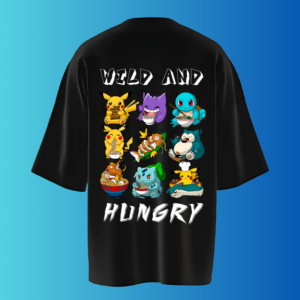 hungry pokemon oversized t-shirt