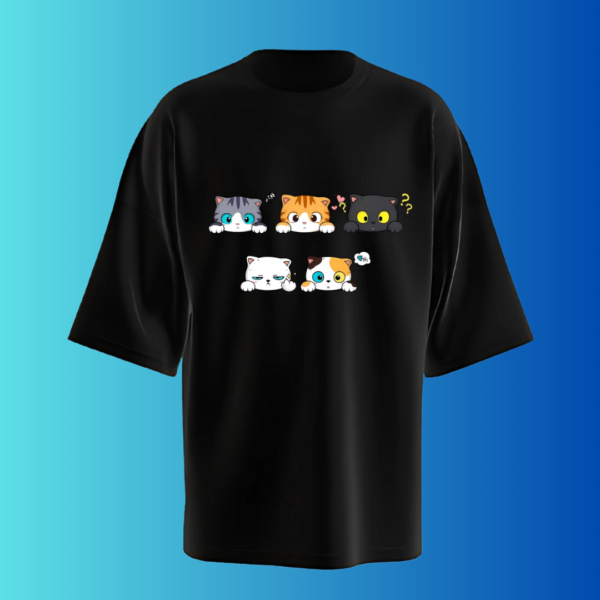 cute cats oversized t-shirt