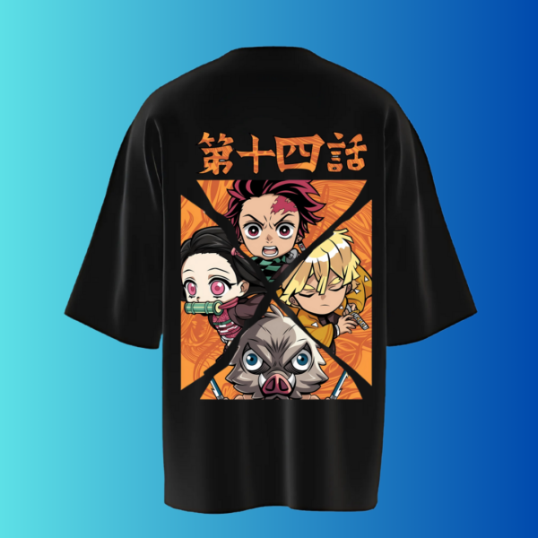 four deamonslayer oversized t-shirt