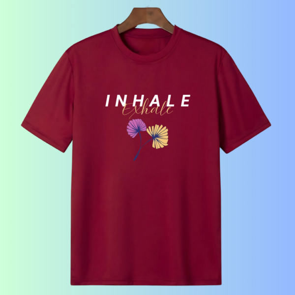 inhale & exhale regular t-shirt